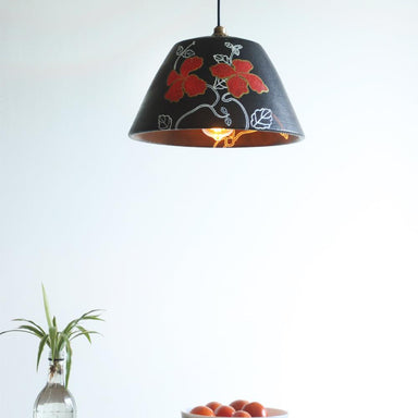 Hibiscus Grove Terracotta Pendnt Lamp