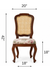 Louis Dining Chair No.5 dimensions: L 18 x B 20 x H 42 in, seat height 18 in.