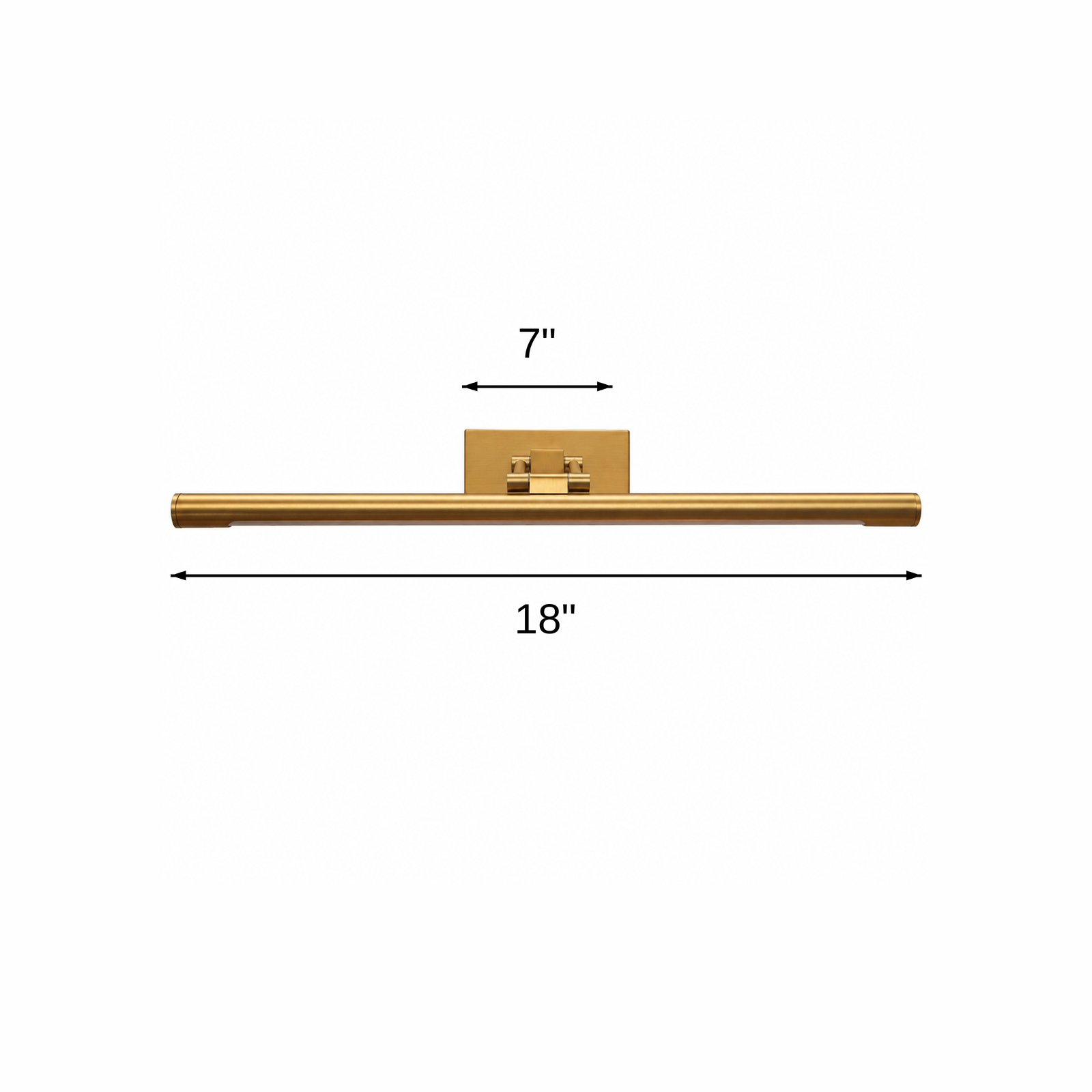 Regal Brass Picture Light dimensions: L 18 x W 7 in.