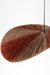 Dual colour Raffia Pendant Lamp from above, showing alternating reddish and natural-toned folds around the suspension point.