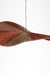 Dual colour Raffia Pendant Lamp viewed from above at an angle, showing its broad curved wings and two-tone folds.