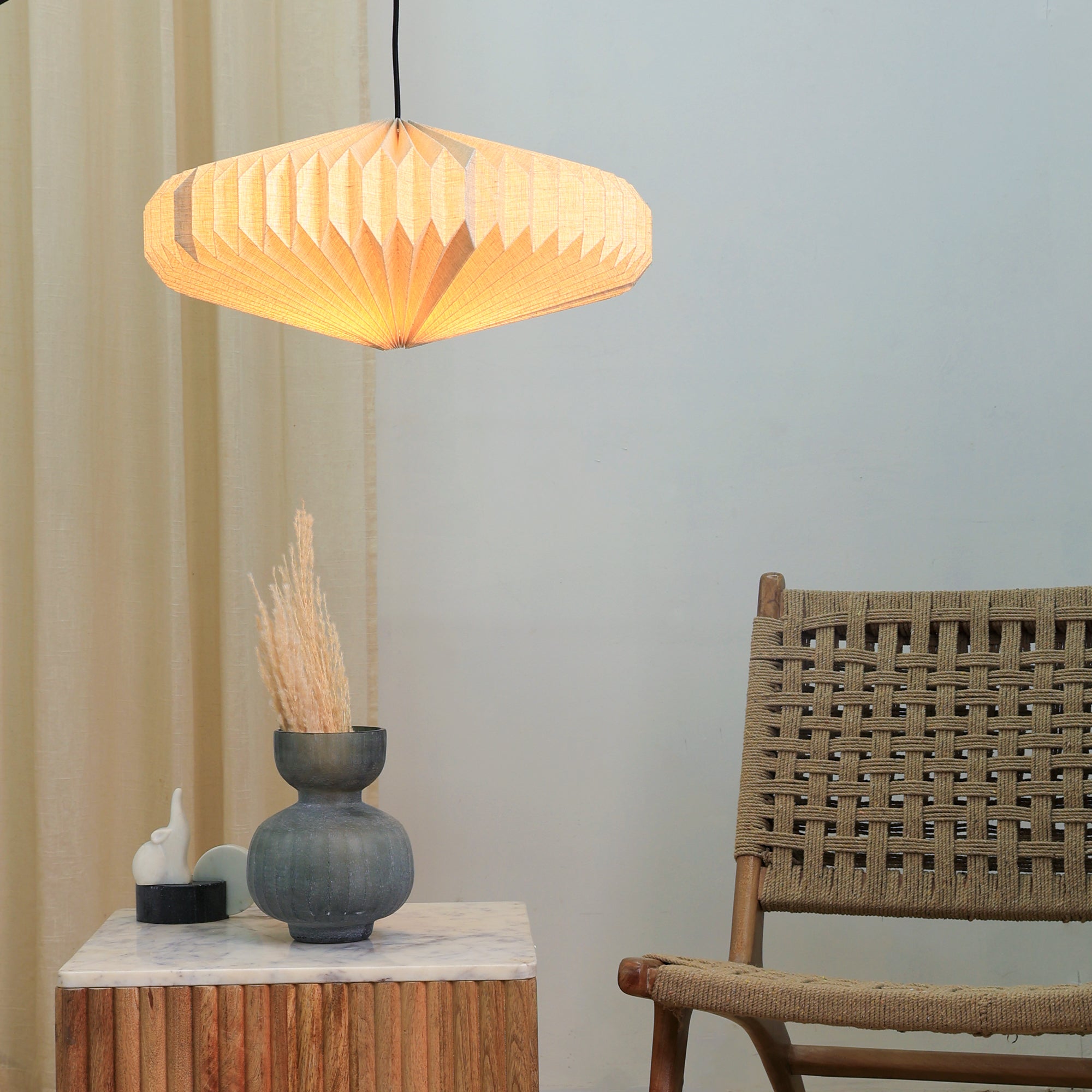 Oblong 2 Linen Lamp