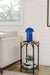 A modern table lamp inspired by the coastal charm of Sidi Bou Said, featuring a serene azure-blue base