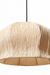 Papyrus Bellflower Pendant Lamp viewed from below, showing its open shade and folded paper texture.
