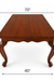 Louis Dining Table No.5 dimensions: L 70 x B 40 x H 30 in.