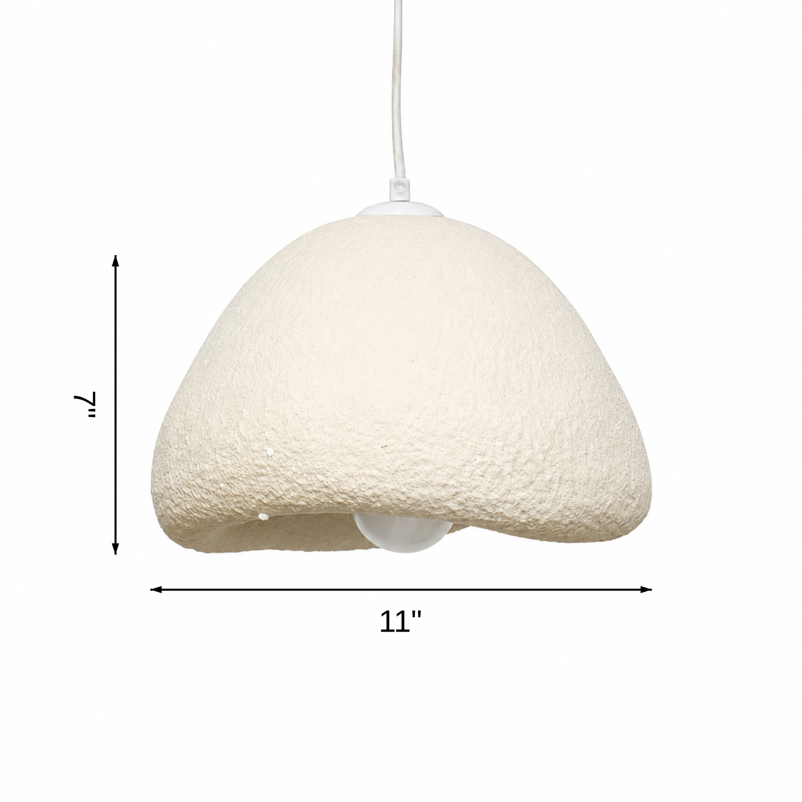 Terra Dome Pendant Light (Small) dimensions: dia 11 x H 7 in.