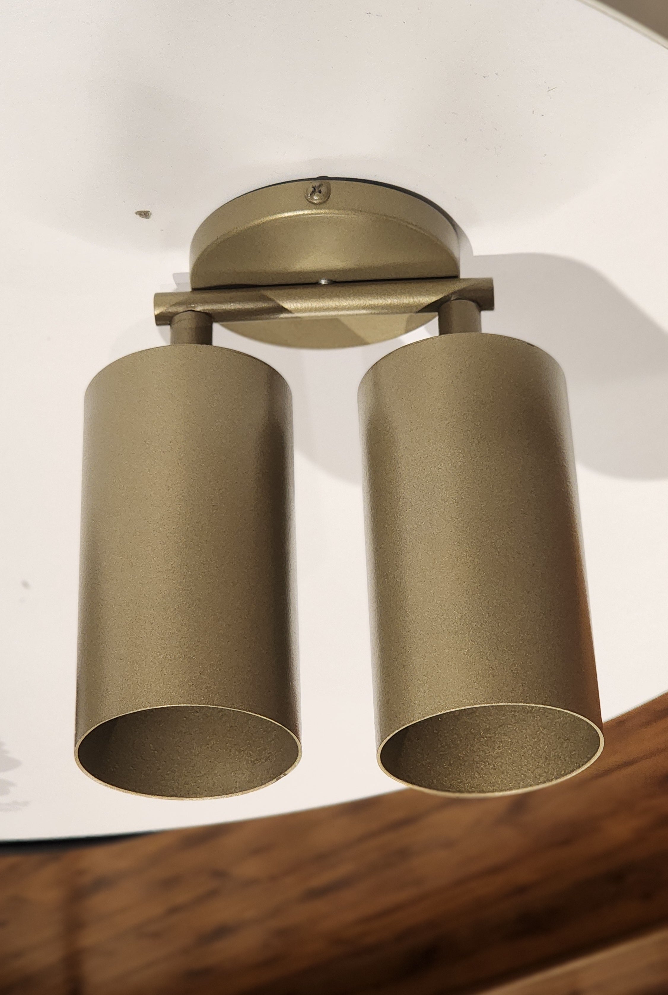 Beige Dual Spot Ceiling Light