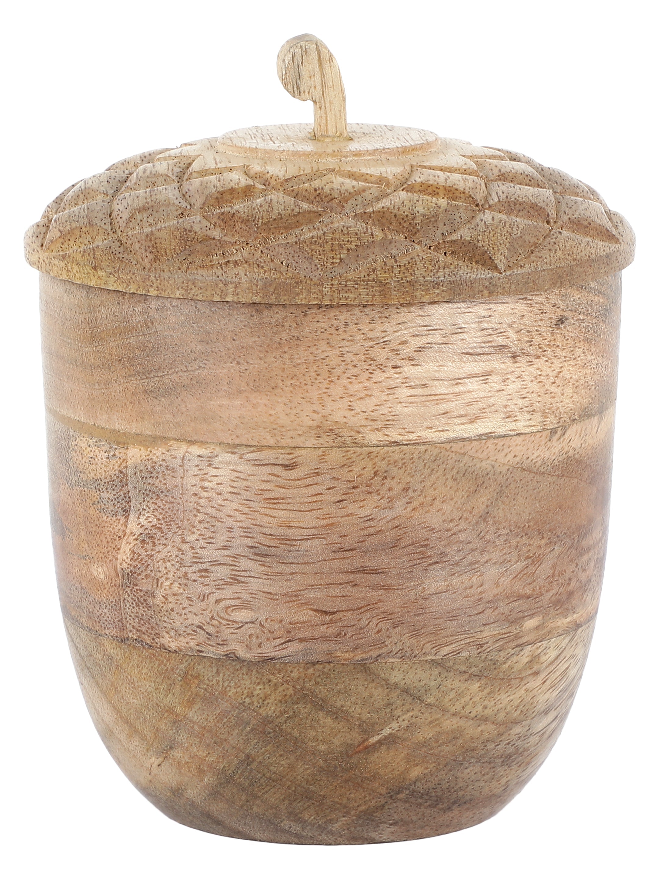 Mango Wood Nutmeg Storage Jar