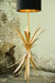 Palmette Floor Lamp gold fronds below the shade