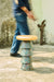 Bucket Drink Table beside a person for scale