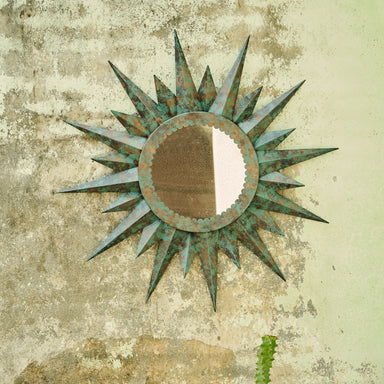 Corona Mirror on a textured wall