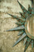 Corona Mirror patina rays and mirror edge detail