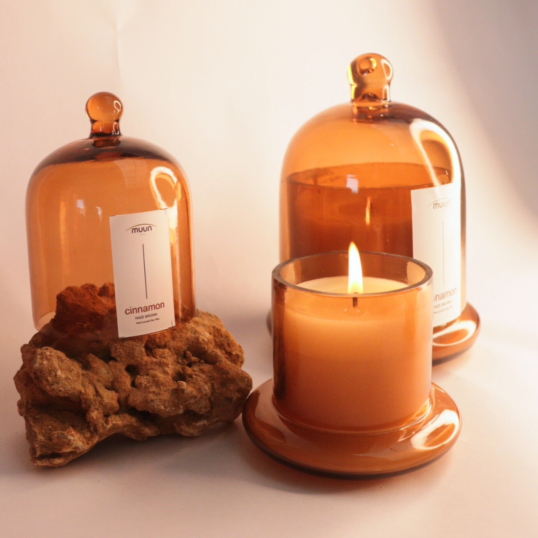 Haze Brown Dome Candle Medium