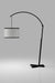 5th Avenue Curved-Arm Black Floor Lamp