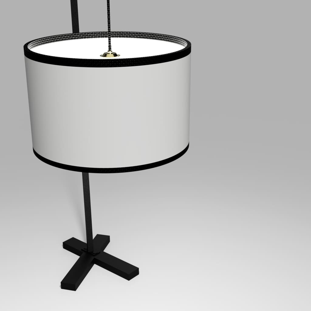 5th Avenue Curved-Arm Black Floor Lamp