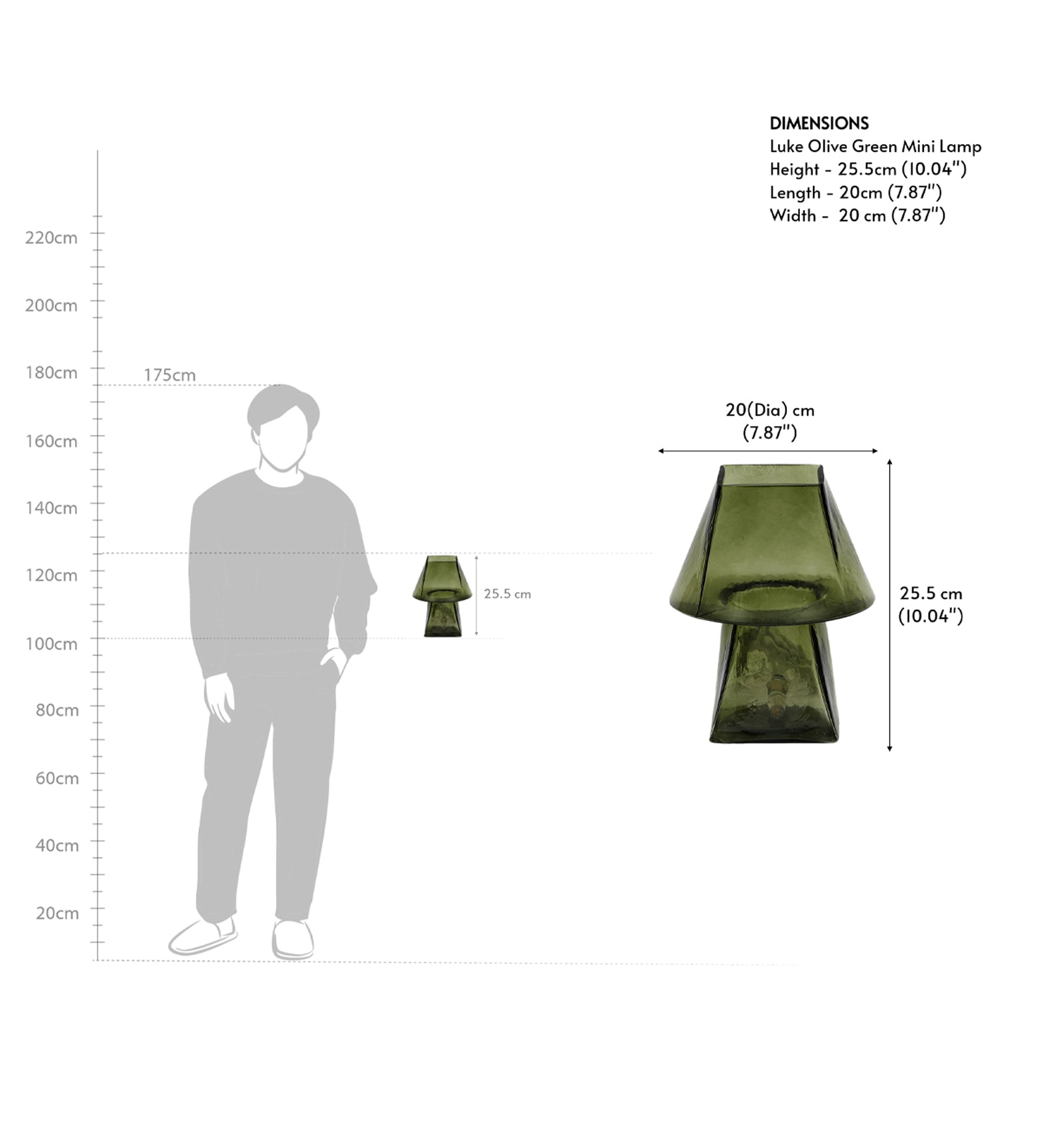 Lueur Olive Green Mini Table Lamp