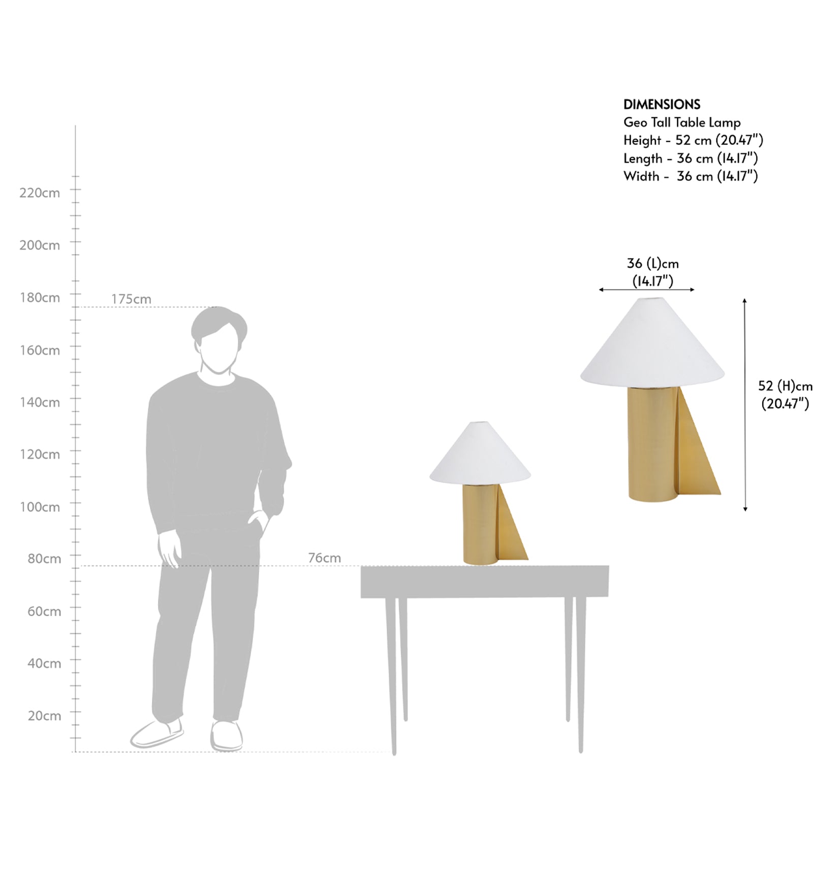 Helia Gold Tall Table Lamp