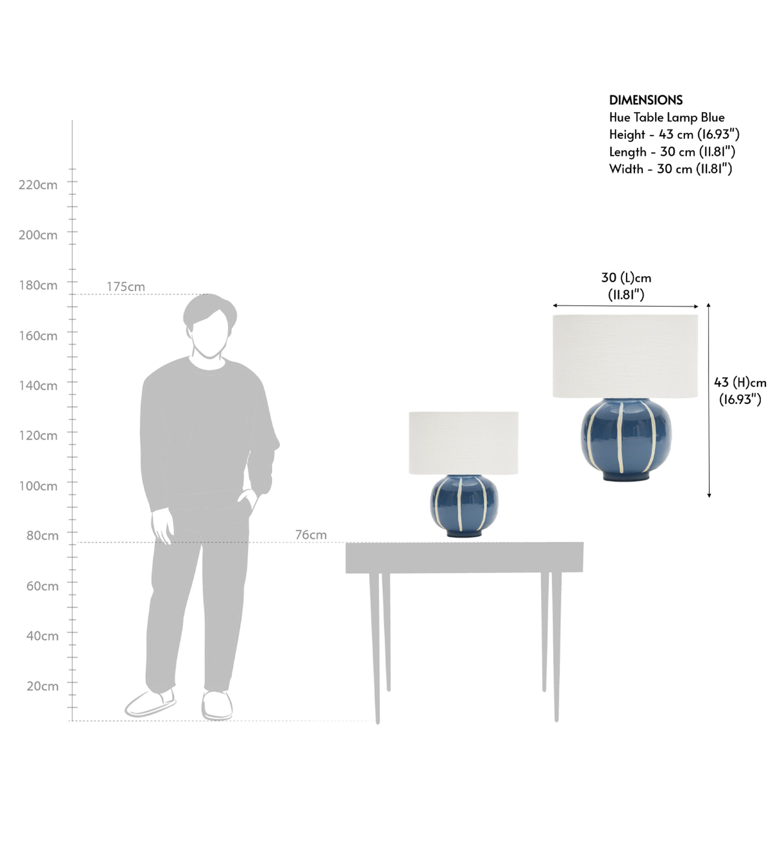 Taoza Blue Table Lamp