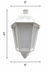 Cotswold Vintage Wall Lantern dimensions: L 8 x B 8 x H 16 in.