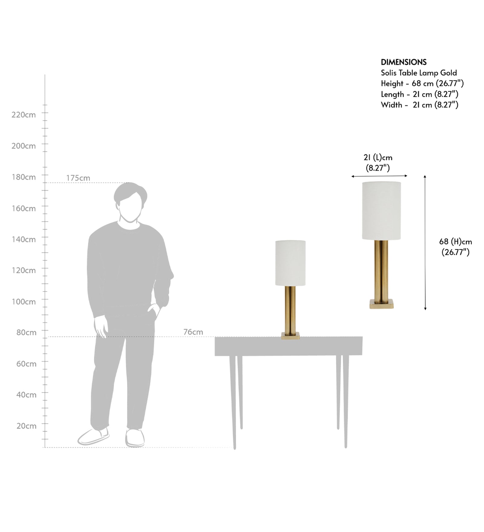 Solis Gold Table Lamp