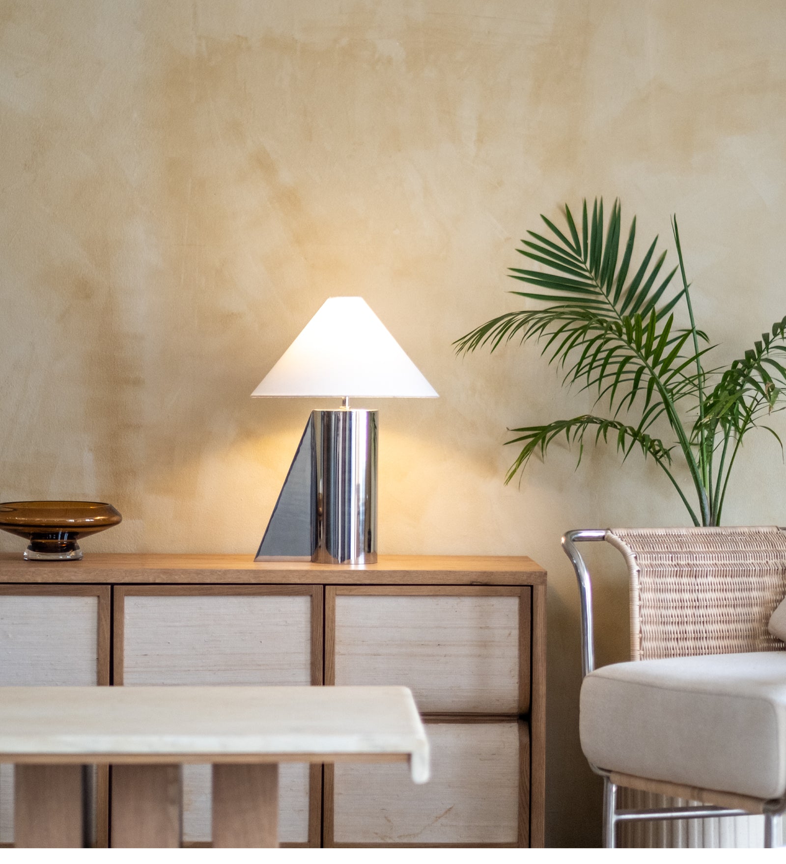 Helia Silver Tall Table Lamp