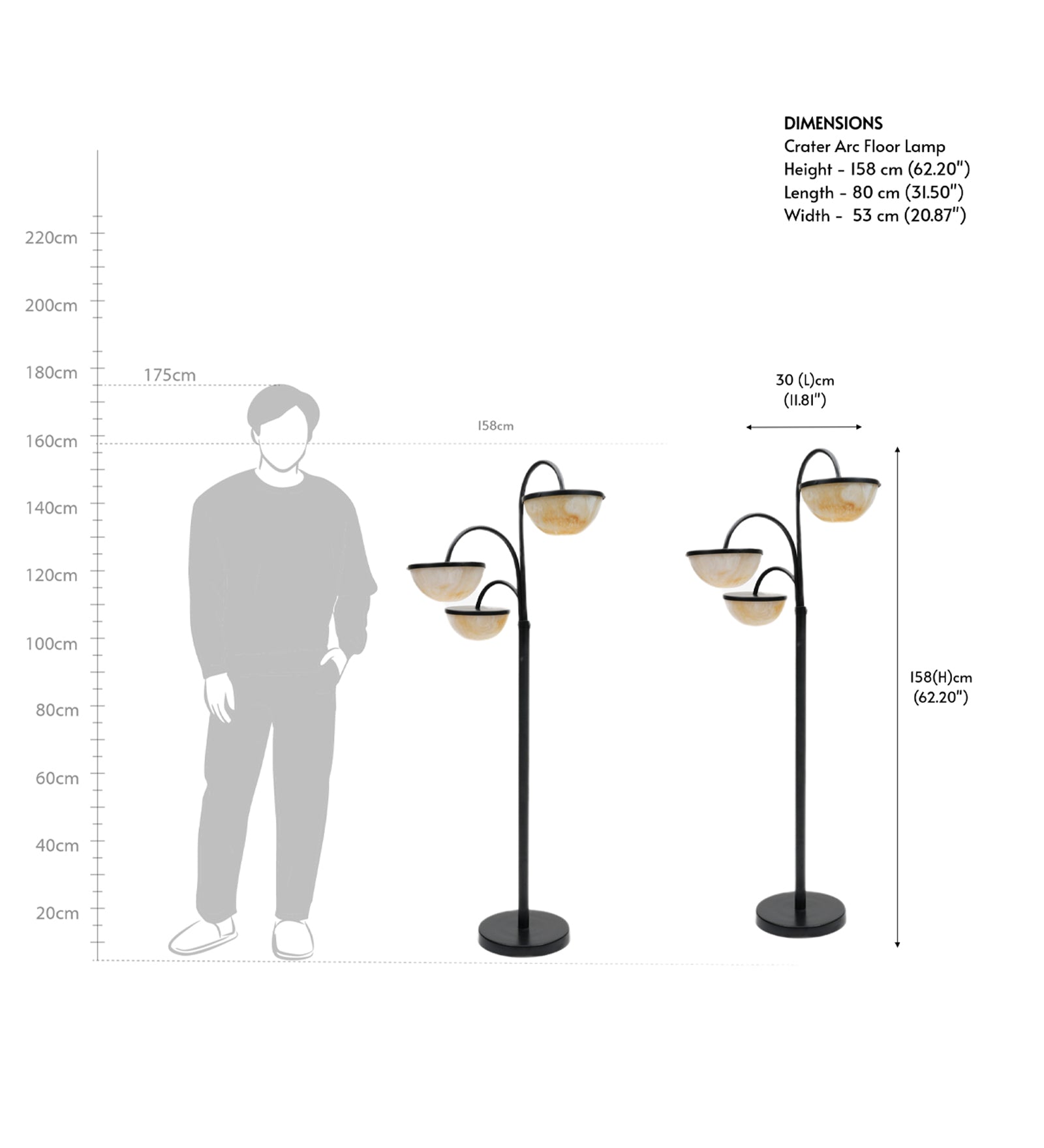 Crater Arc Floor Lamp