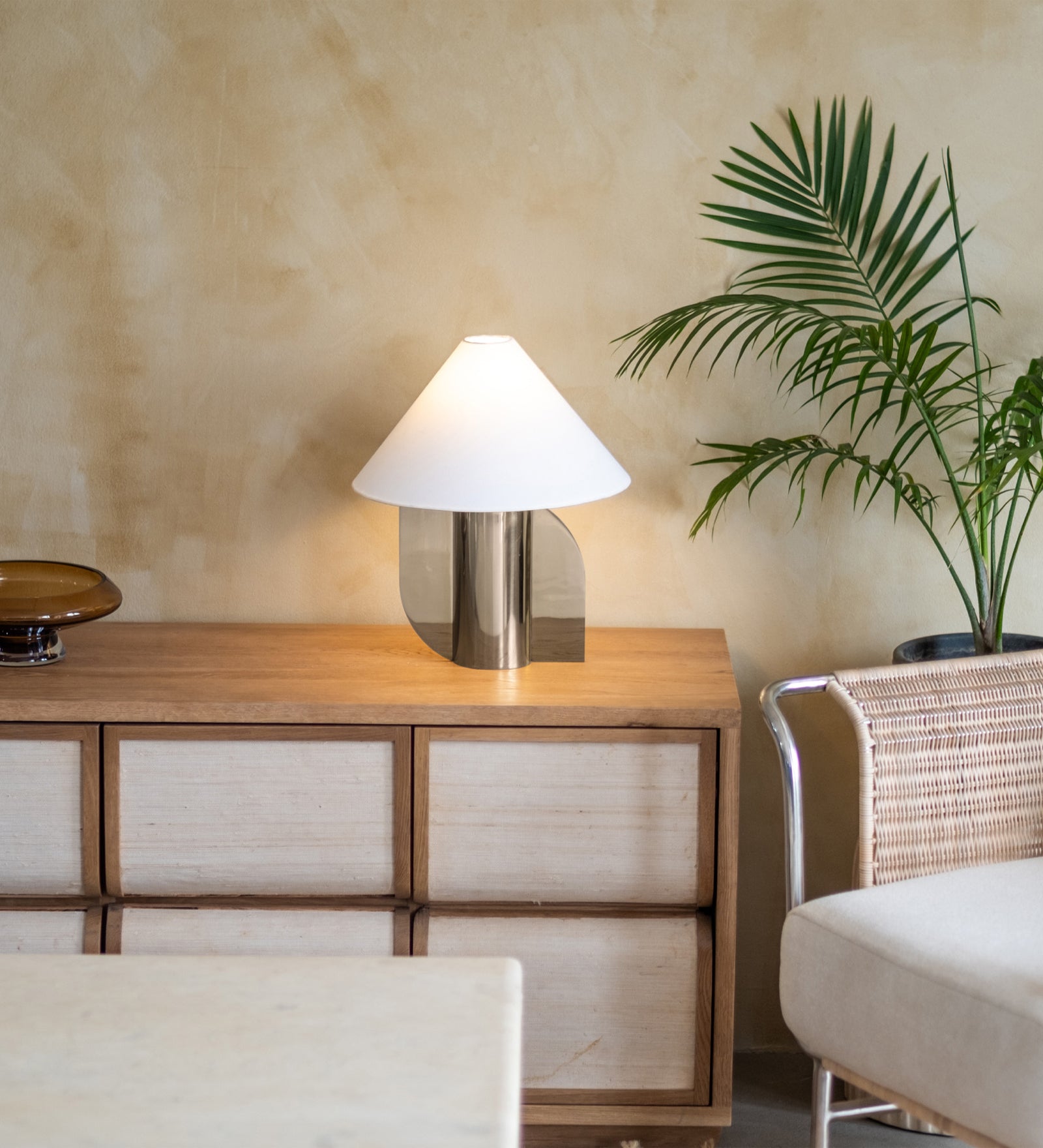 Helia Silver Table Lamp