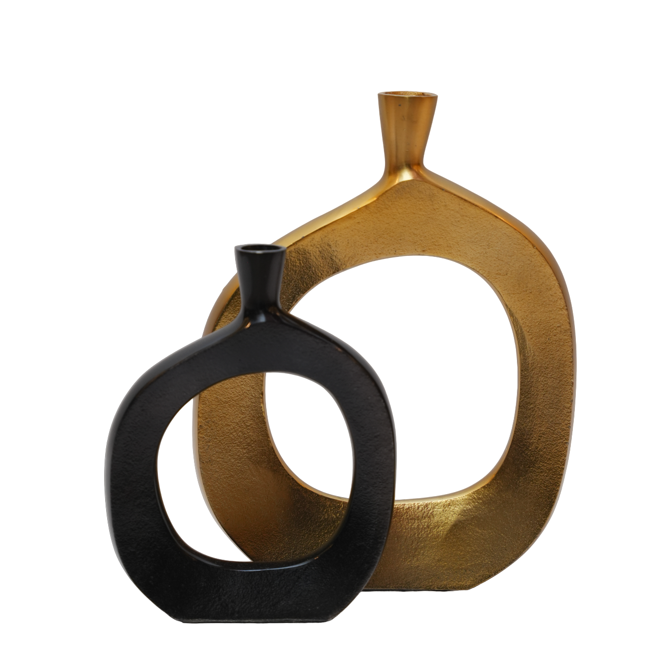 Black & Gold Decorative Vase (Set of 2)