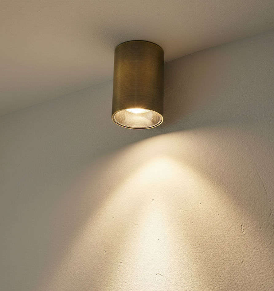 Antique Brass Finish LED Round Surface Light
