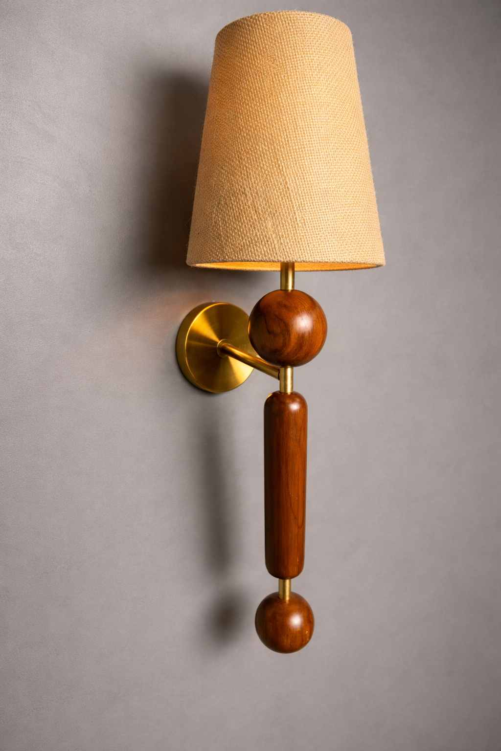 Brass Wood Harmony Wall Sconce