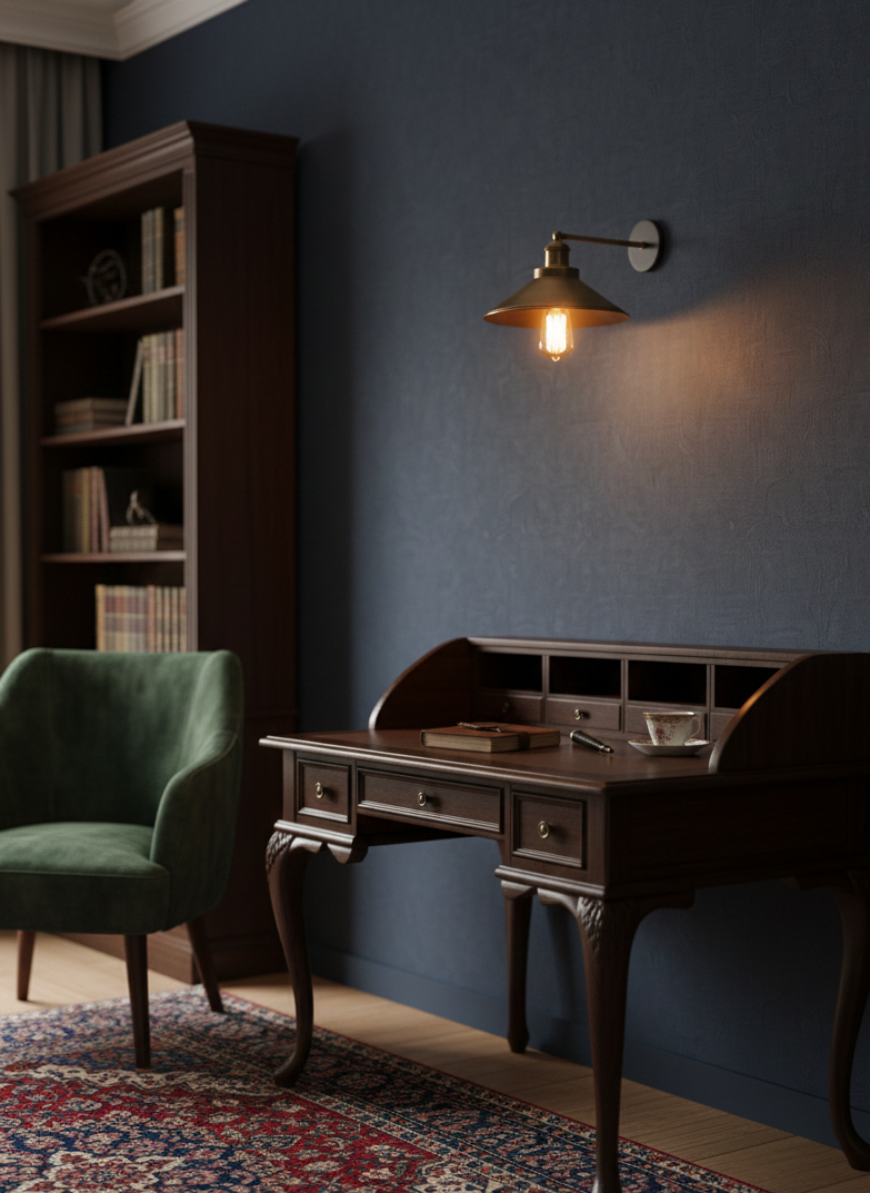 Aged Brass Wall Lamp