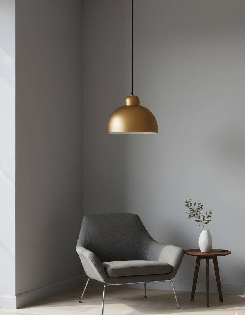 Gilded Dome 12inch Pendant Lights