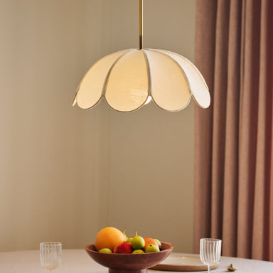 Bloom Fabric hanging white lamp