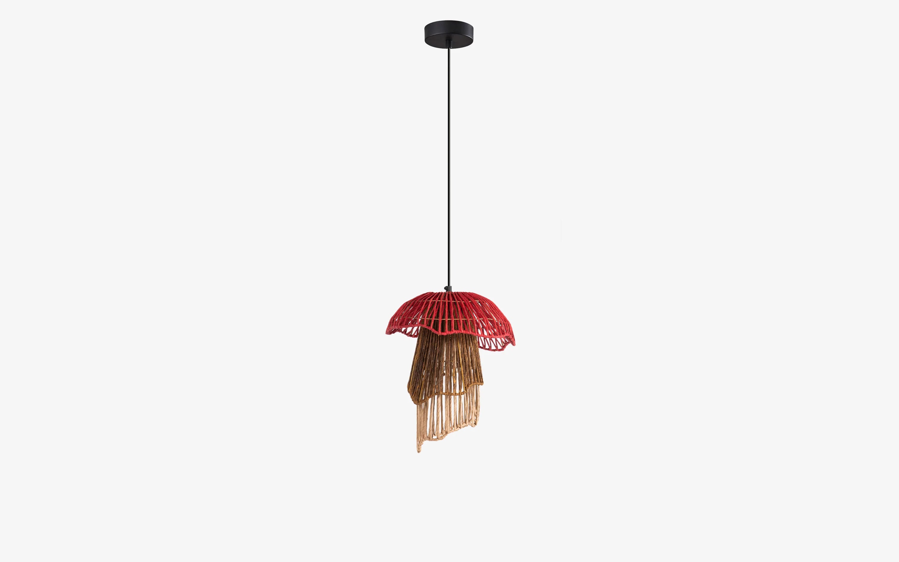 Bloom Tall Hanging Lamp Coral