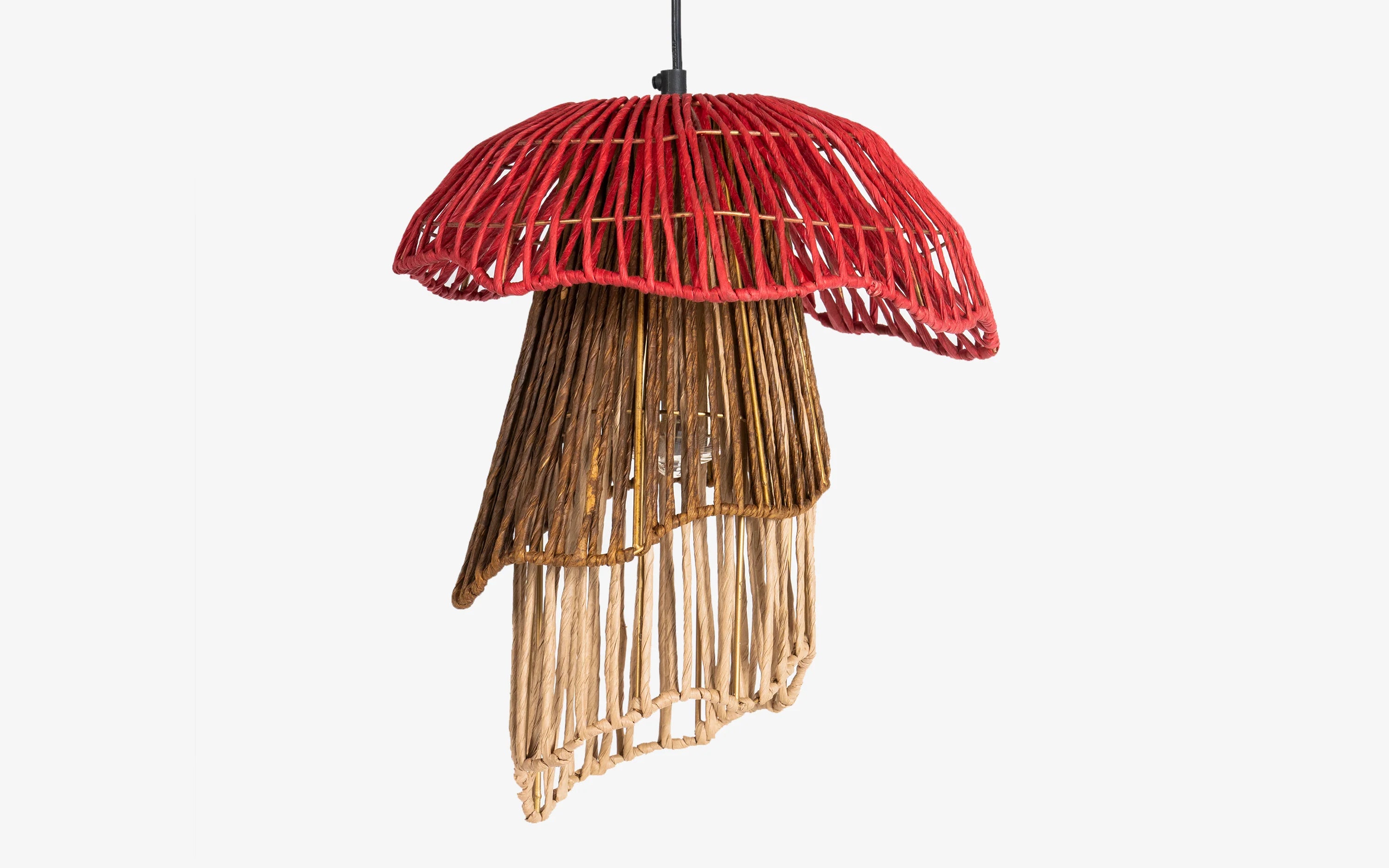 Bloom Tall Hanging Lamp Coral