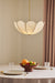 Reverse bloom fabric white lamp.