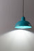 modern interior design blue lights turquoise lamps