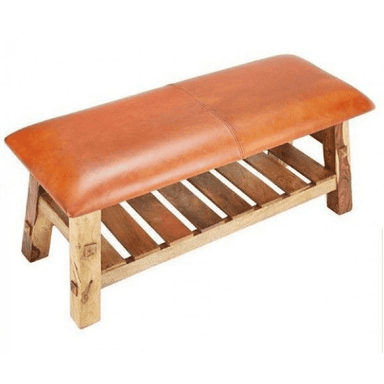 Buck II Leather Bench