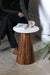 Conifer Marble & Wood Side Table for living room