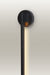 Contemporary LED linear wall lamp, featuring a minimalist black design and warm light for functional and ambient lighting.