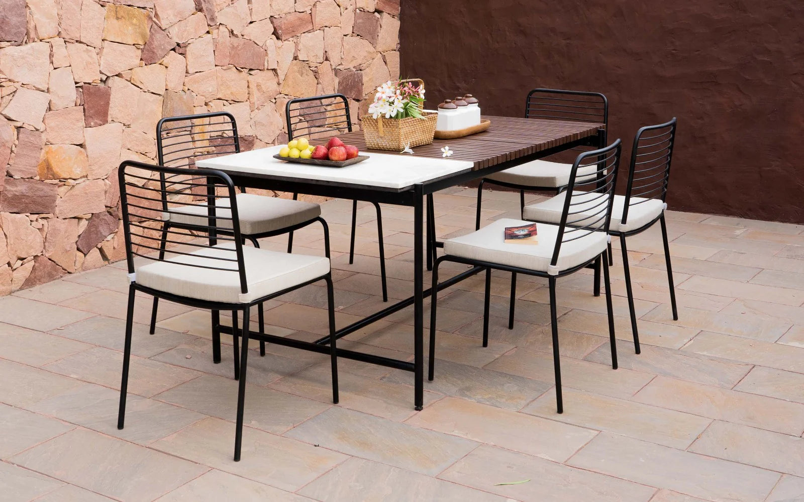 Covent Garden Outdoor Dining Table With 6 Chairs