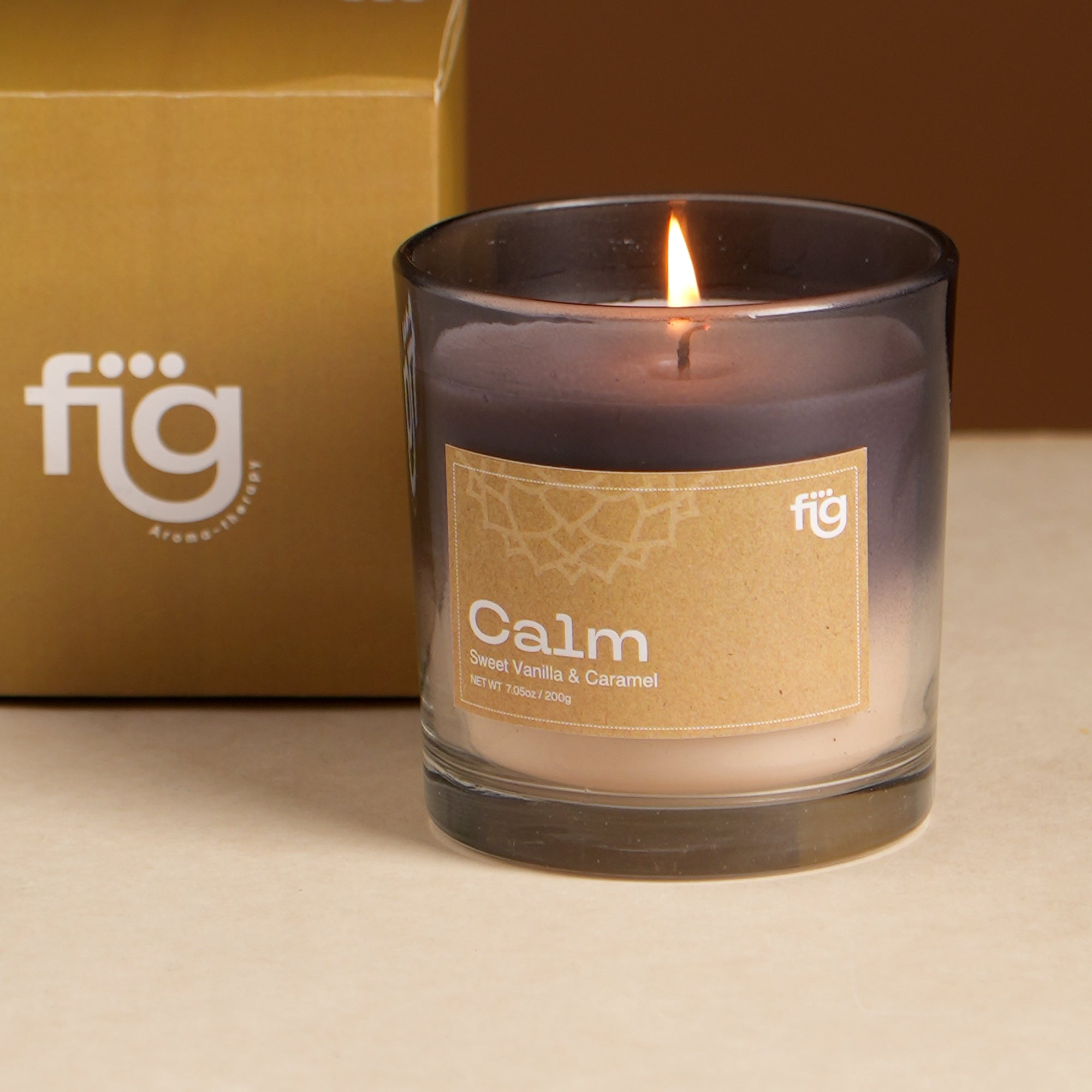 Calm Vanilla & Caramel Wax Candle