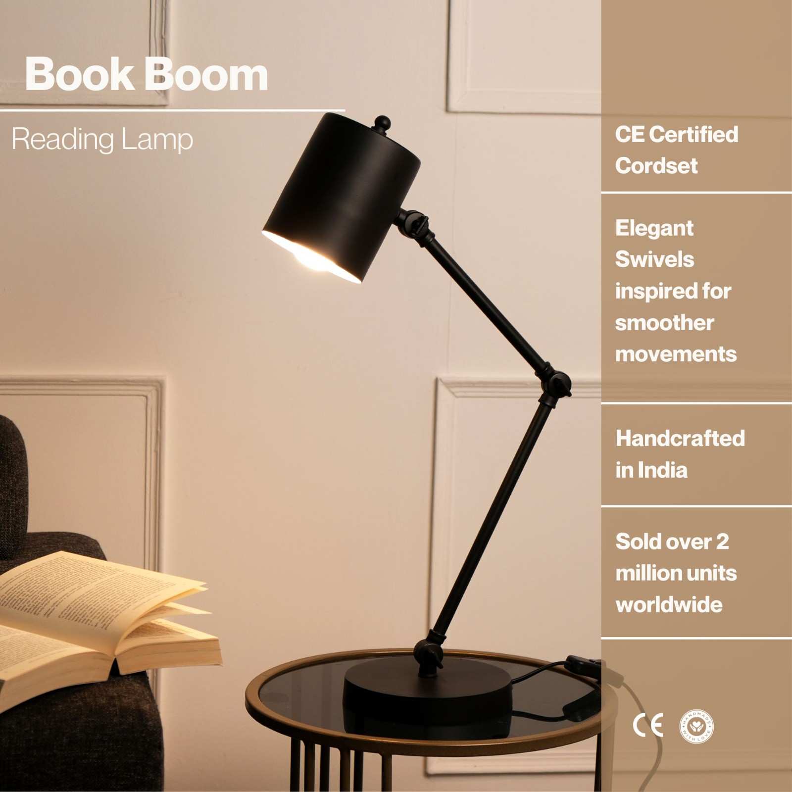 Book Boom Lamp - Black