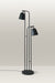 Floor lamp with a sleek design, dual-head configuration, and matte green finish.