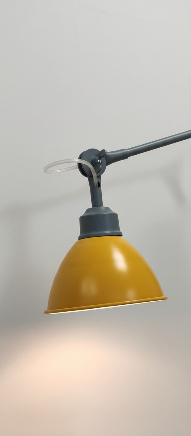 Yellow & Grey Swing-Arm Wall Mounted Light