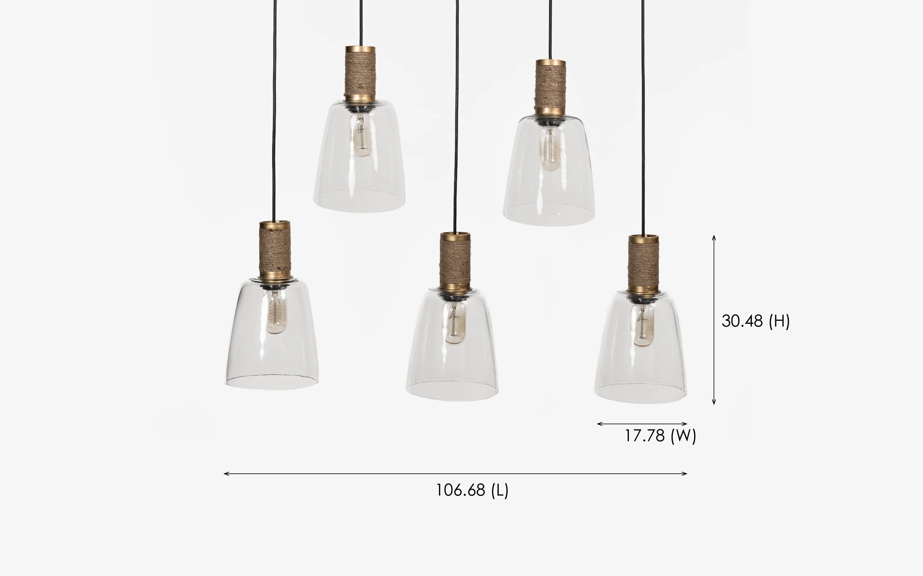 Gambi Cluster of 5 Hanging Lamp