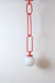 red ceiling lamp