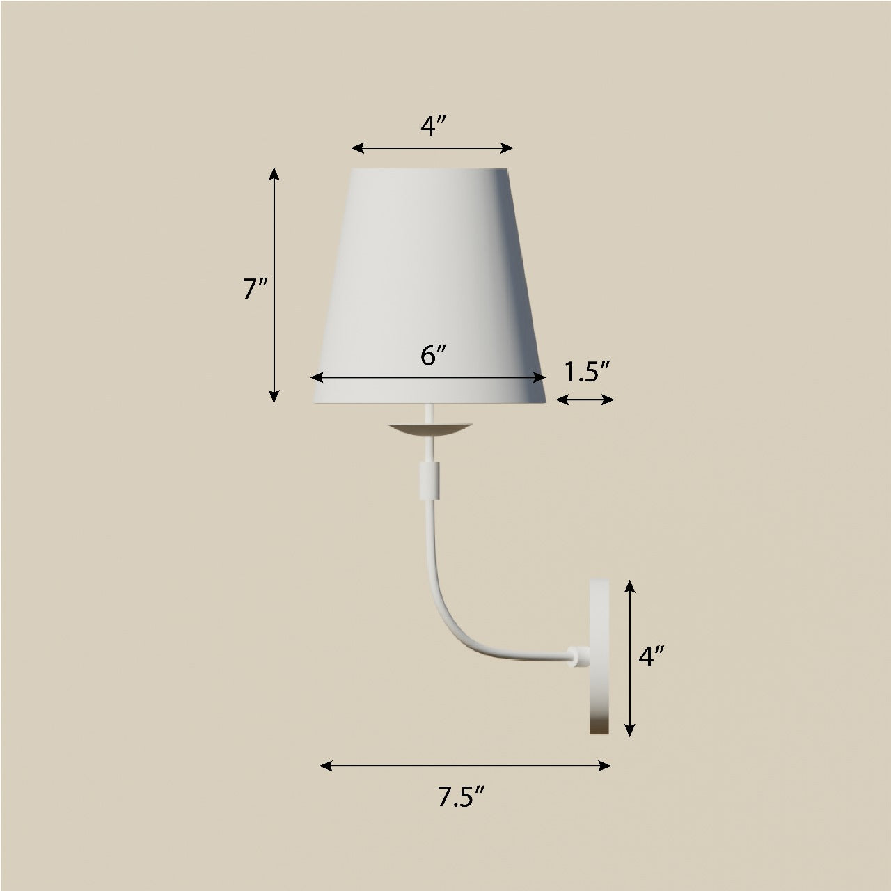 Nova Brass Fabric Wall Lamp
