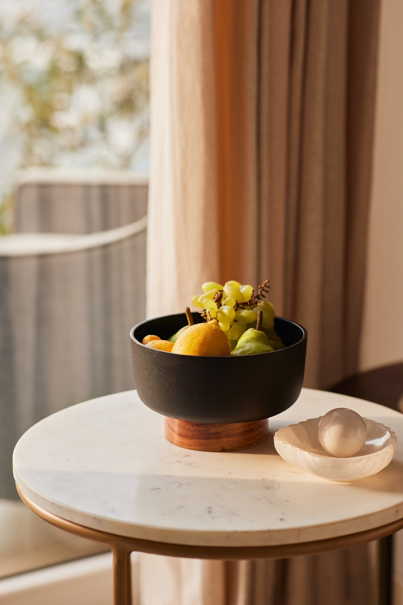 Black decorative bowls for dining room