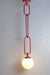 red ciling lamps light fixture dining light